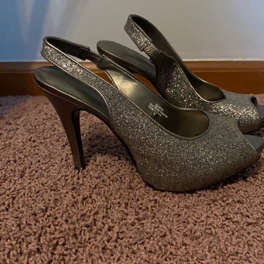 Sparkle sling back heels
